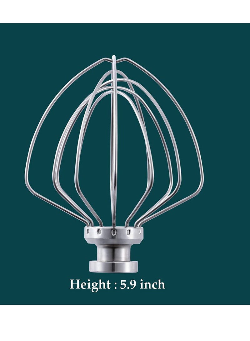 KASTWAVE Stainless steel Wire Whip Attachment for KitchenAid Tilt-Head Stand Mixer Accessory K45WW Replacement, Egg Cream Stirrer, Cakes Mayonnaise Whisk, Whipping Egg White, Dishwasher Safe - Image 4