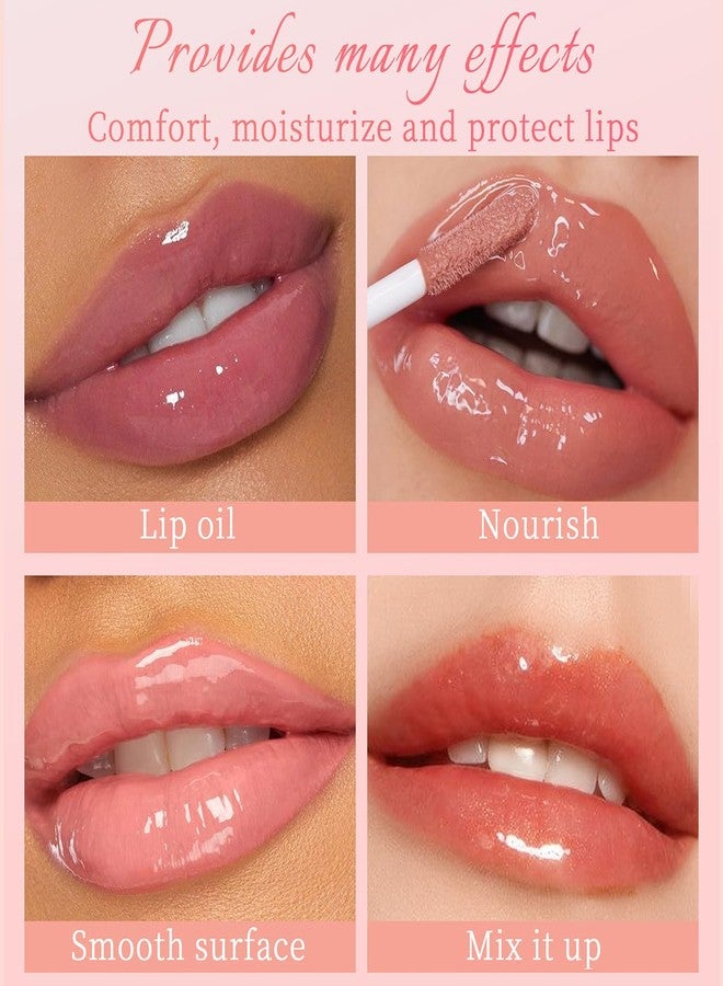 Tiejdhr Korean Lip Oil - Fruity Flavor Lip Glow Oil, Moisturizing Hydrating & Nourishing Non-stick Cup Transparent Plumping Lip Gloss for Dry Lips & Lip Care (02#Red Plum) - Image 5