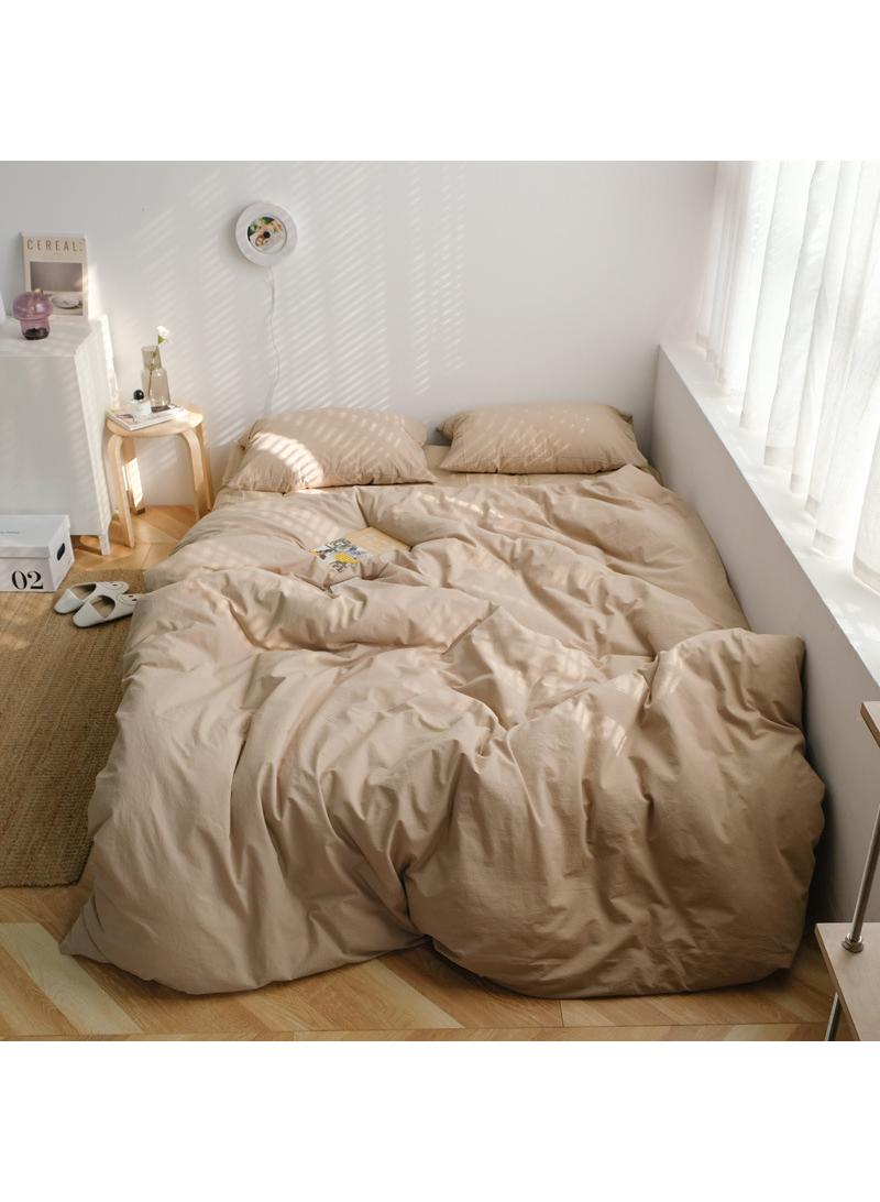 general 4-Piece Pure Cotton Solid Color Minimalist Style Comfortable Set King Size 220x240cm - Image 1