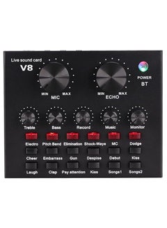 Arabest V8 Sound Card For Live Streaming Voice Changer Live Sound Card With Effects Bluetooth Audio Mixer For Music Recording Karaoke Singing Podcast For Cell Phone Iphone Pc Type C 1200Mah  - Image 1