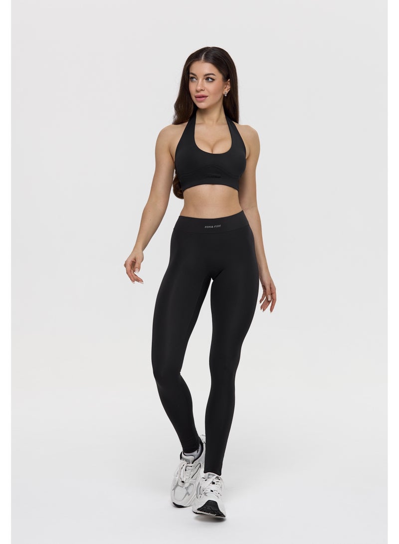 Bona Fide Addiction Black – High Waisted Sculpting Leggings for Women - Image 2
