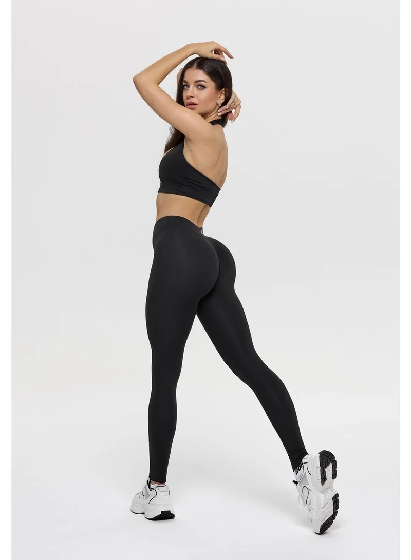 Bona Fide Bona Addiction Black Addiction High Waist Gym Leggings for Women | Best Price UAE