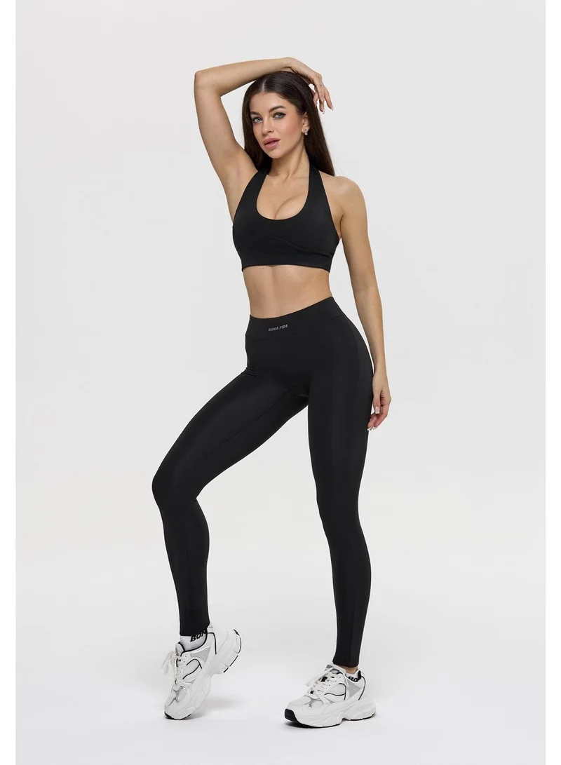 Bona Fide Bona Addiction Black Addiction High Waist Gym Leggings for Women | Best Price UAE