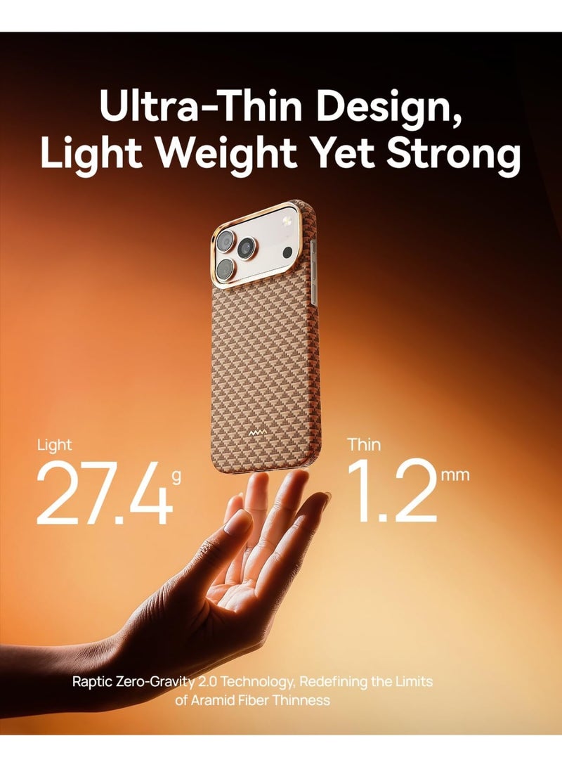 RAPTIC Aramid Skin for iPhone 17 PRO Case [MagSafe] Ultra Slim 1500D Aramid Fiber cover - Humble - Image 4
