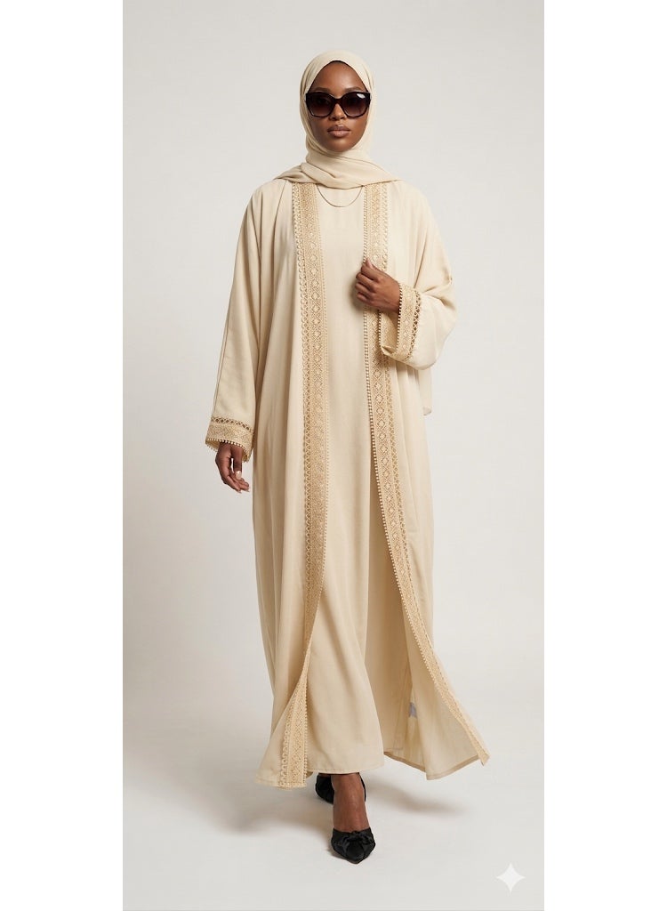2 piece open Abaya - Image 2