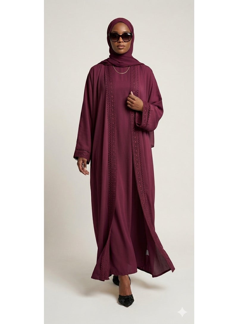 2 piece open Abaya - Image 3