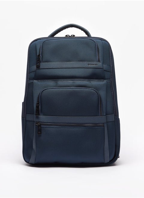 Textured Backpack with Zip Closure