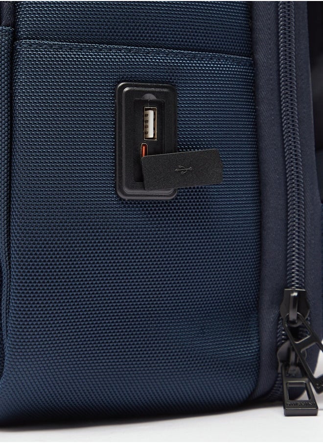 DUCHINI - Textured Backpack with Zip Closure - Image 1