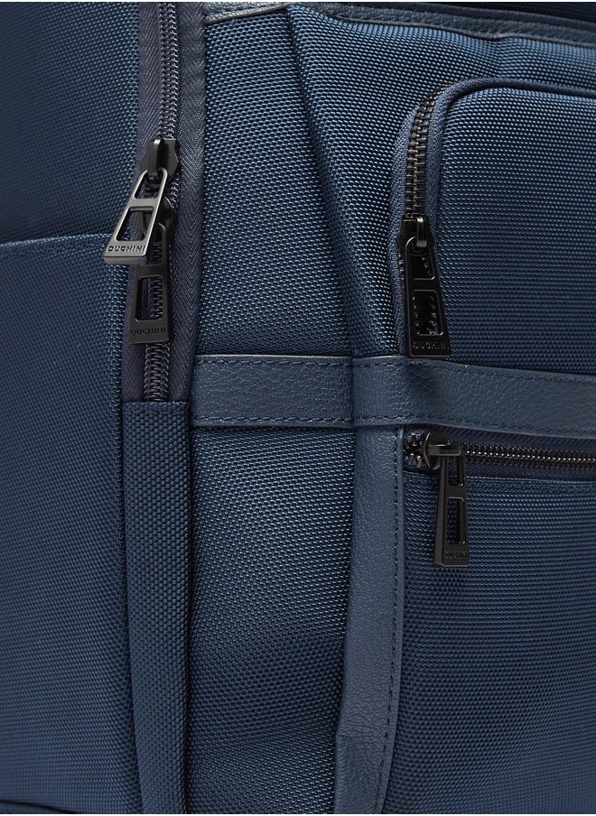 DUCHINI - Textured Backpack with Zip Closure - Image 1