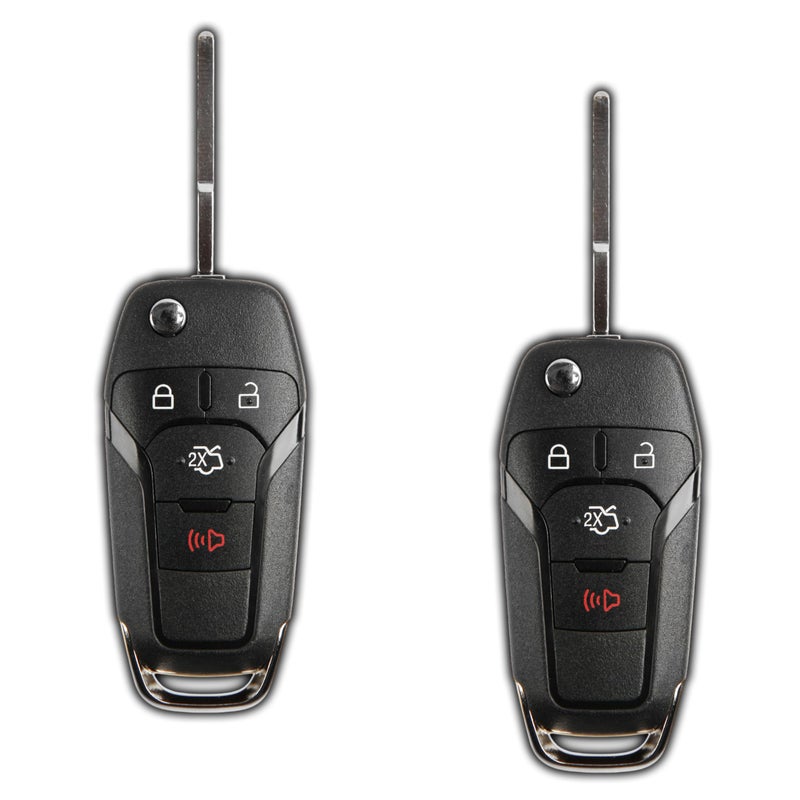 KeylessOption 2X KeylessOption Key Fob Replacement for 2013 2014 2015 2016 Ford Fusion Remote 4Button N5FA08TAA Locksmith Required