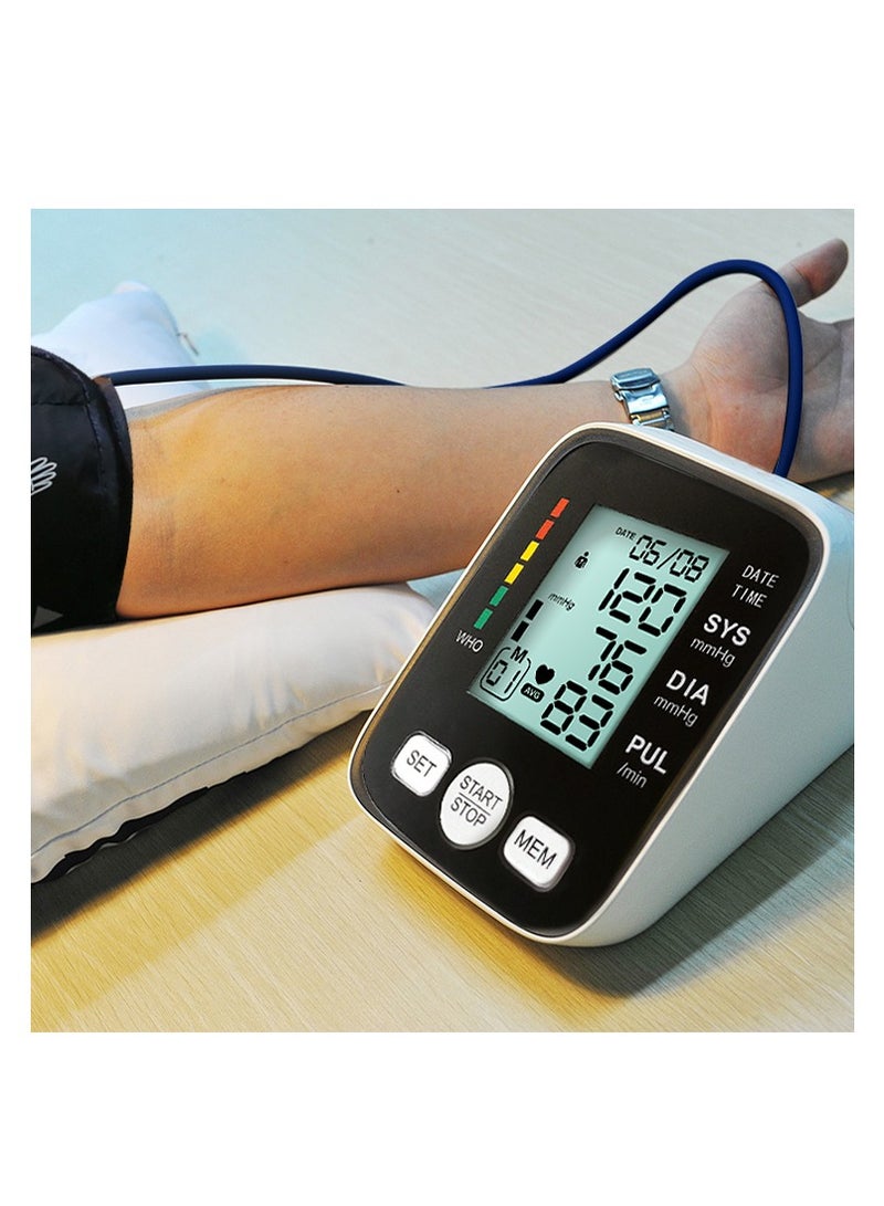 REALBLAD Blood Pressure Monitor, LCD Display Large Screen Fully Automatic Accurate Readings Adjustable bp Cuff Upper Arm Blood Pressure Machine, Voice Prompt, Irregular Heartbeat Detection, Clear Display - Image 1