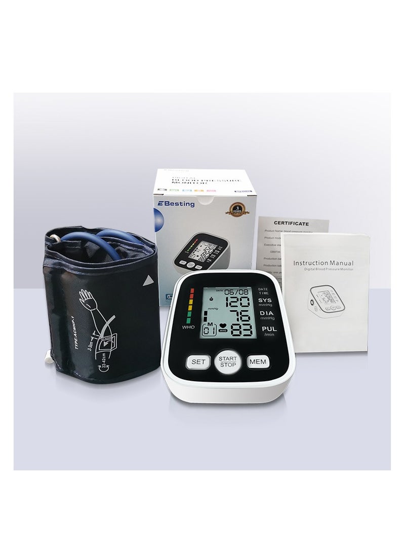 REALBLAD Blood Pressure Monitor, LCD Display Large Screen Fully Automatic Accurate Readings Adjustable bp Cuff Upper Arm Blood Pressure Machine, Voice Prompt, Irregular Heartbeat Detection, Clear Display - Image 3