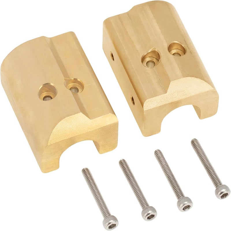 klarako 2PCS RC Car Brass Axle Counter Weight AR44 for Axial SCX10 II 90047 1/10 Remote Control Crawler Hobby Car Model Upgrade Replacement Accessories - Image 1