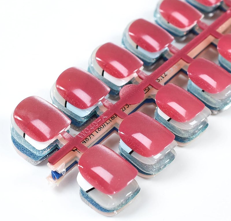 120pcs Press on Nails Cat Eye Ombre Glitter - False Nail Art Tips with Tool for Women and Girls - Image 3