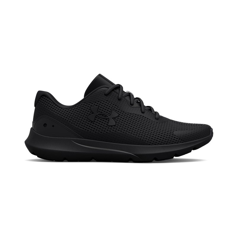 Under Armour Men's Surge 3, Black/Black, 10.5 Medium US - Image 1