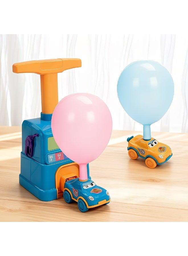 M MIAOYAN Balloon Powered Car Launcher Toy, Manual Air Pump Inertia Race Car STEM Educational Playset for Kids - Image 3
