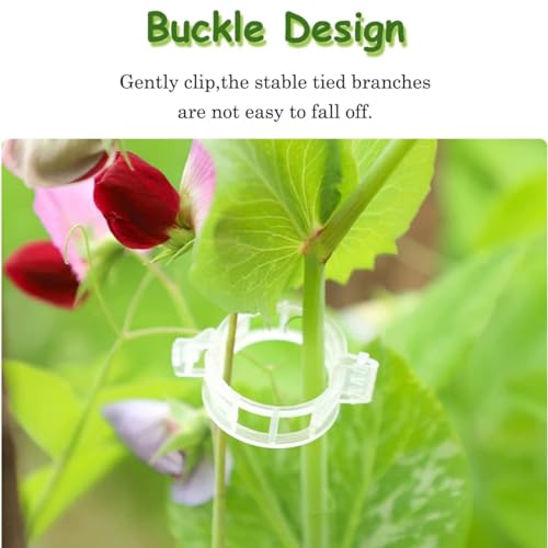 GYOU Plant Support Garden Clips, Garden Trellis Clips, Tomato Trellis Clips for Vine, Vegetables, Beans, Fruits, Flower to Grow Upright and Healthier (200 PCS) - Image 4