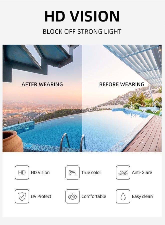 CIKJUK Oversized Sunglasses Women Men Square Chic Women's Men's Sunglass Large Sun Glasses Fashion Shades UV Protection Sun Glas Brown - Image 2