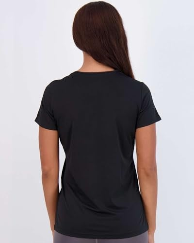 REALESSENTIALS Real Essentials 5 Pack: Women's Short Sleeve T-Shirts Workout Tops Fitness Pilates Gym Activewear Athletic (Plus Available), Set 5, L, Pack of 5 - Image 4