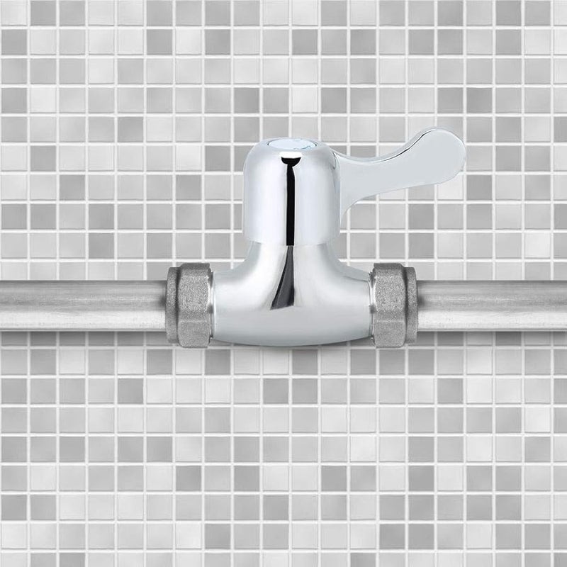 1 2in Threaded Brass Straight Stop Valve Water Shut Off For Home Bathroom Pipe - Image 4