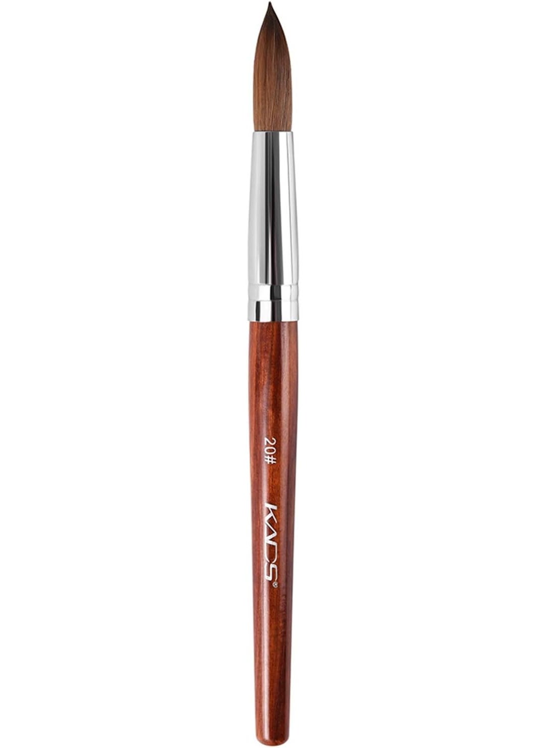 KADS KADS 100% Kolinsky Sable Acrylic Nail Art Brush Red Wood Pen Nail Brush Size 12# 14# 16# 18# 20# Nail Art Manicure Tool Set (20#) 
