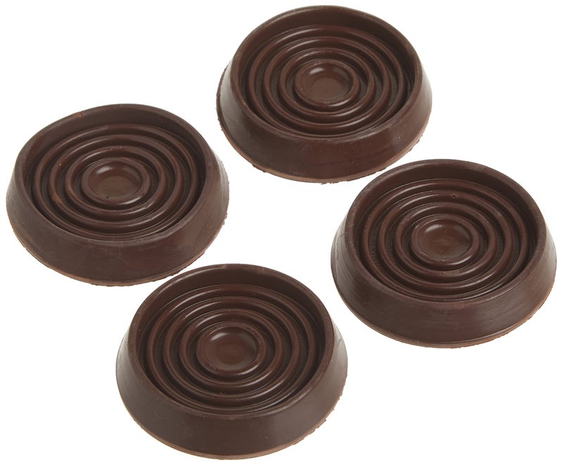 Shepherd Hardware 9077 1-3/4-Inch Round Rubber Furniture Cups, 4-Pack,brown - Image 1