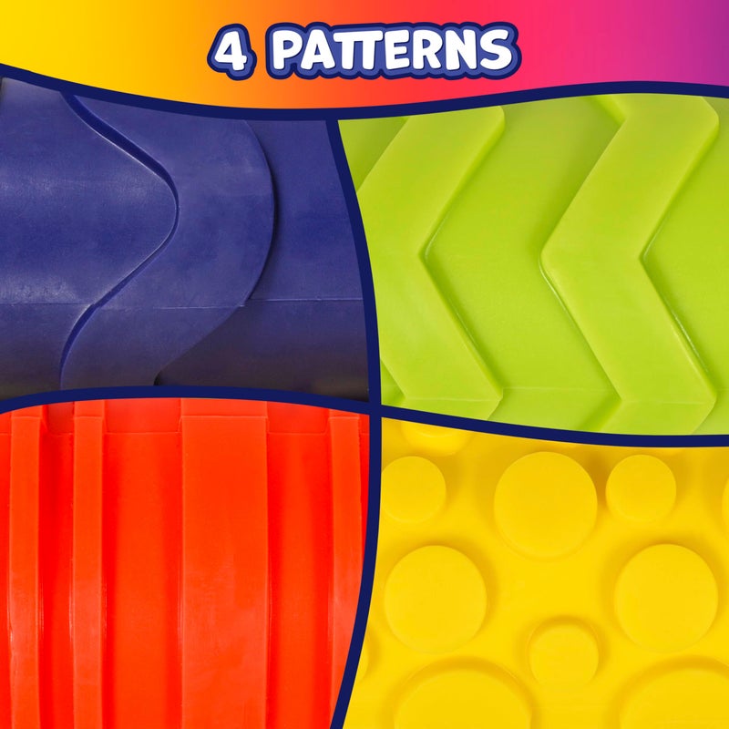 Ready 2 Learn Paint & Dough Texture Rollers - Set of 4 Patterns - Playdough Accessories - Easy-Grip Art Supplies - Paint Stamps for Kids - Clay Tools for Kids - Image 4