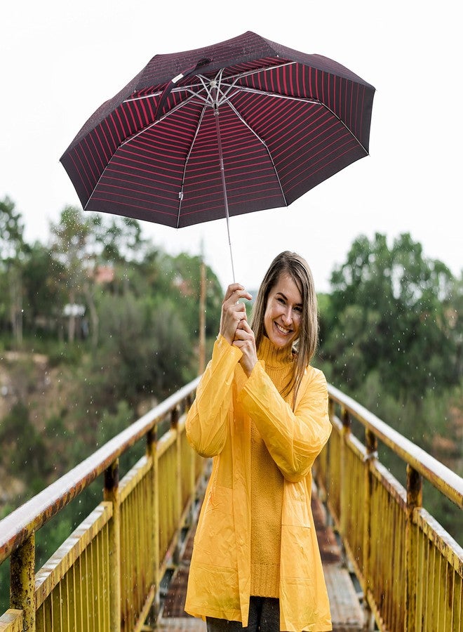 إسبريت مظلة إسبريت الصغيرة للجنسين، مثالية للسفر، خفيفة الوزن، مقاومة للأشعة فوق البنفسجية، مقاومة للصدأ والرياح، مزودة بمقبض قوي وآلية فتح وإغلاق يدوية، 6 أضلاع - لون وردي فاتح - Image 3