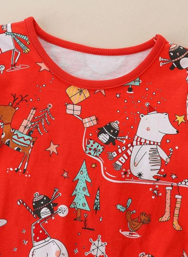 YUNIQEE Holiday Print Dress