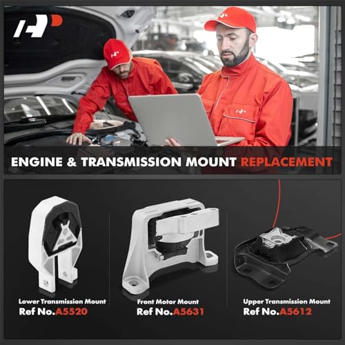 A-Premium 3PCS Engine Motor Mount and Transmission Mount Set Compatible with Ford 2013-2016 Escape, 2014-2021 Transit Connect, 2.0L 2.5L, Automatic Transmission, Replace# CV6Z6068A BV6Z6038A AV6Z6068A - Image 2