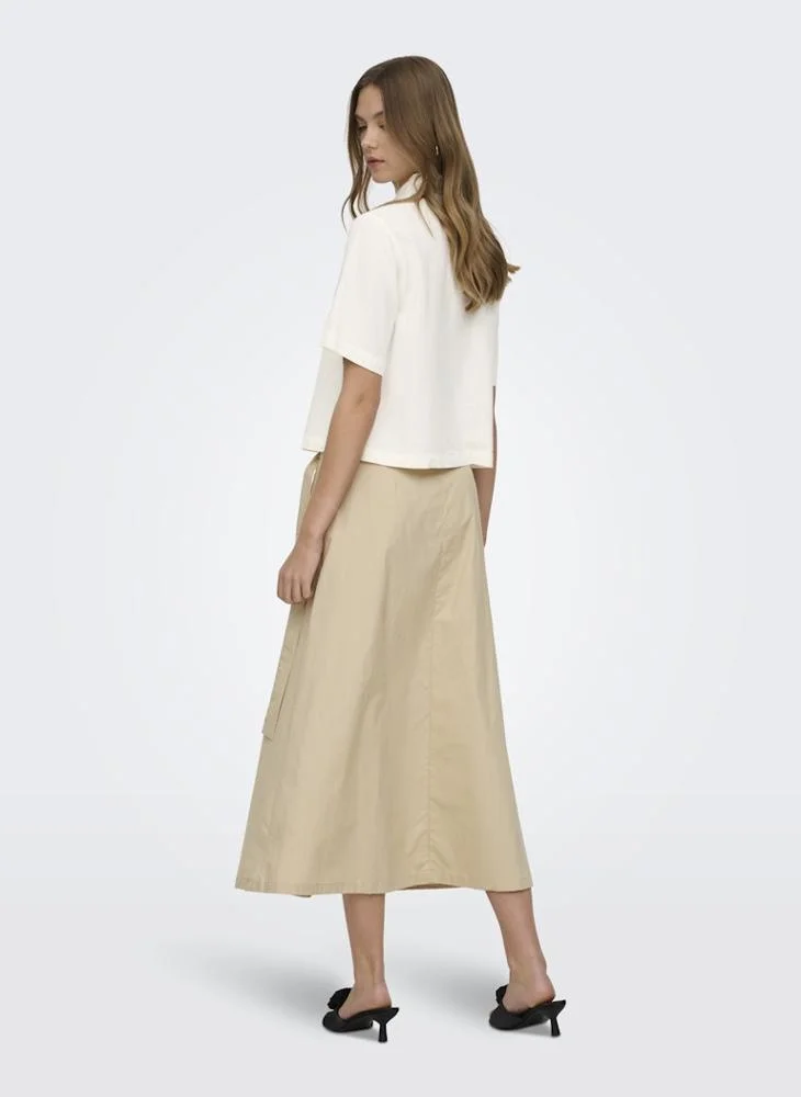 اونلي Onlgoa Short Sleeve Button Down  Linen  Shirt