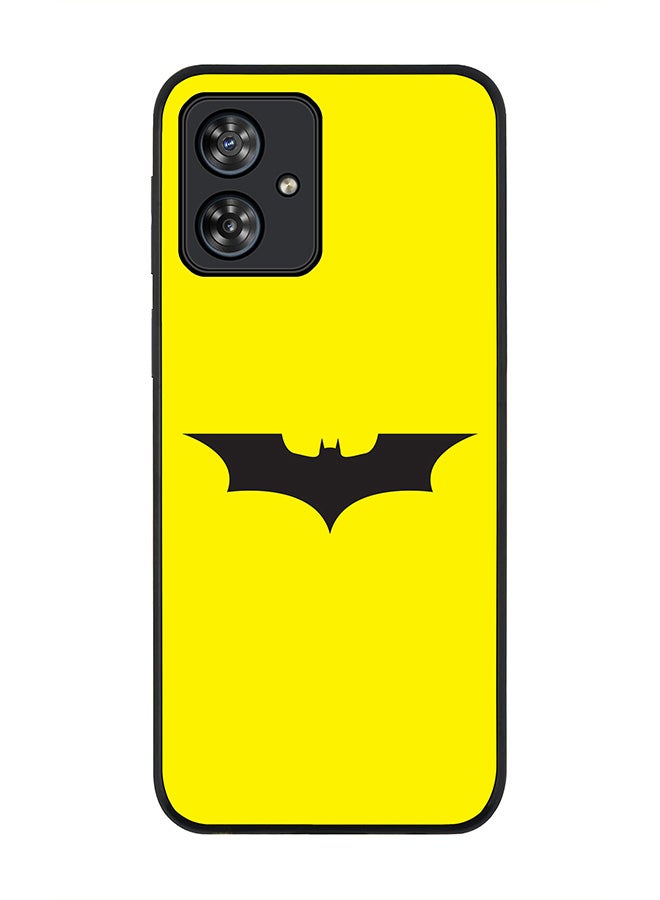 Stylizedd Rugged Black edge case for Motorola Moto G54 / Motorola Moto G54 Power / Motorola Moto G64 5G, Slim fit Flexible Anti Drop Thin Cover - Iconic Bat - Image 1