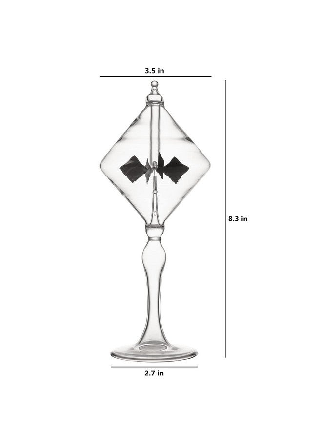 DORAMI Spaceship Solar Power Radiometer Sun Light Energy Spinning Vanes Glass Windmill Gift Home Desk Decoration - Image 2