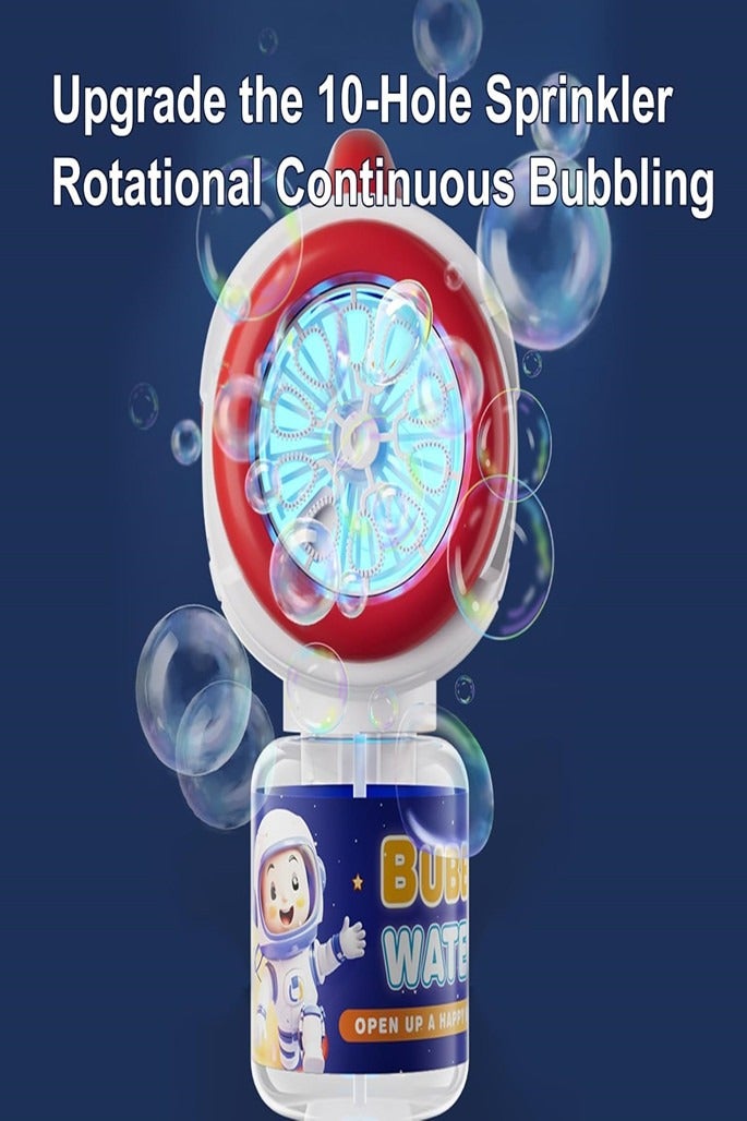 أوساويك آلة فقاعة للأطفال ، بندقية الفقاعة مع فقاعة 10 حفرة ومواد سميكة هدايا عيد ميلاد في الهواء الطلق لأكثر من 3 سنوات طفل - Image 3