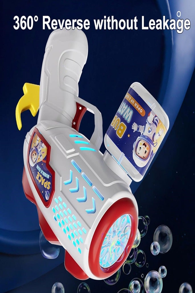 أوساويك آلة فقاعة للأطفال ، بندقية الفقاعة مع فقاعة 10 حفرة ومواد سميكة هدايا عيد ميلاد في الهواء الطلق لأكثر من 3 سنوات طفل - Image 5