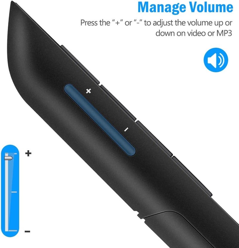 دينو فاير جهاز عرض لاسلكي من ، يعمل بتردد 2.4GHz RF + بلوتوث، قارئ عرض تقديمي، مستقبل USB-A لتقديم الشرائح في PowerPoint، يعمل مع أجهزة Mac/Windows/Laptops للاجتماعات المكتبية والتدريس في الفصول الدراسية - Image 4