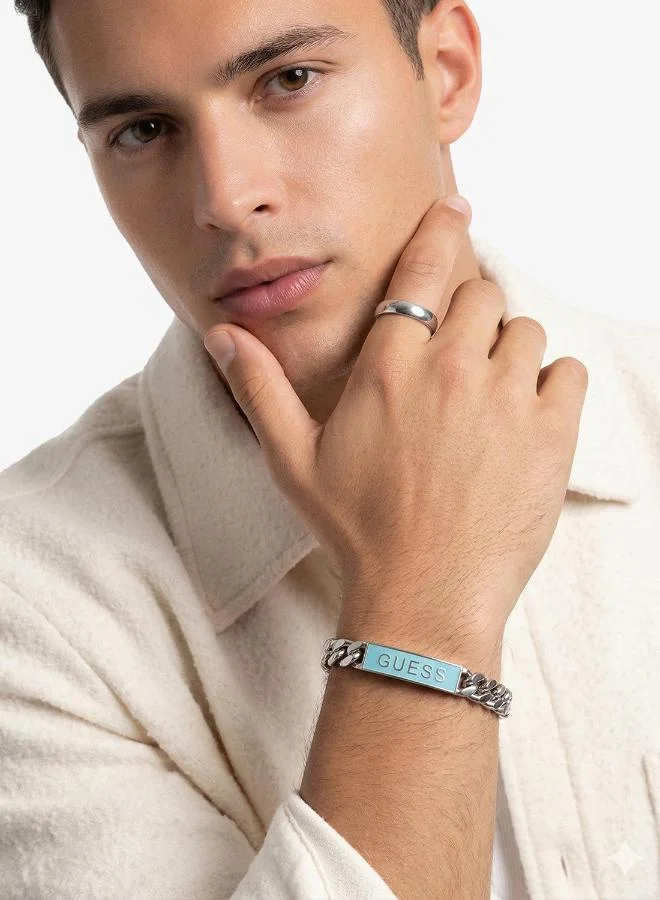 GUESS  Juxb03002Jwstaqs Simple Enamel Bracelet for Men | Best Price UAE