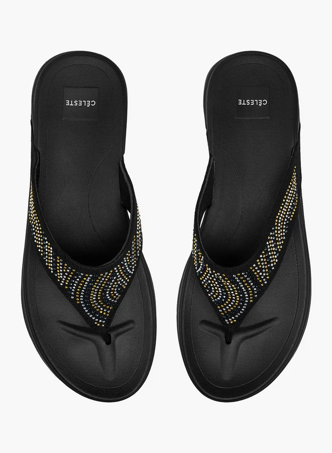 سيليست Women's Embellished Thong Sandals