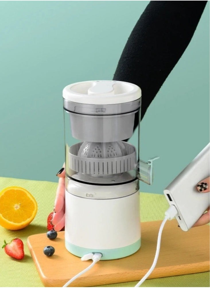 Electric Citrus Juicer, Hands-Free Portable USB Charging Powerful Electric Juicer Cordless Fruit Juicer, Multi functional 1-Button Easy Press Lemon Orange Squeezer Machine for Kitchen
