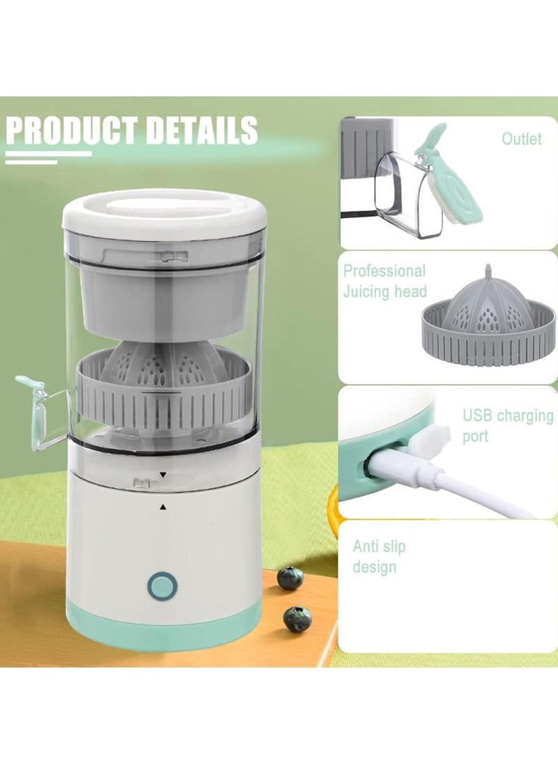 Electric Citrus Juicer, Hands-Free Portable USB Charging Powerful Electric Juicer Cordless Fruit Juicer, Multi functional 1-Button Easy Press Lemon Orange Squeezer Machine for Kitchen