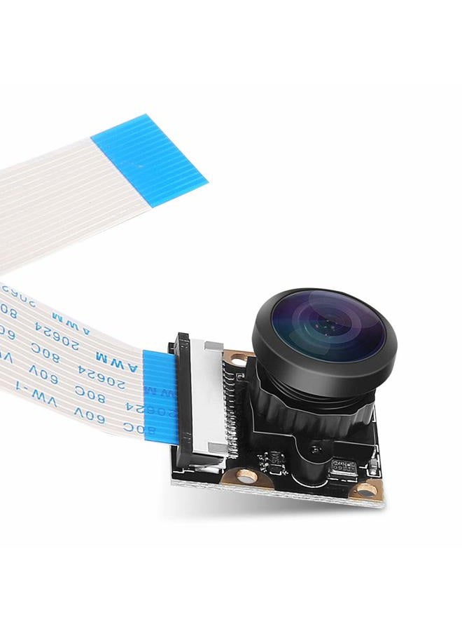 Dorhea Raspberry Pi 3 Model b+ Camera Webcam 222 FoV Fisheye Wide Angle Degree 5 Megapixel 1080p OV5647 Camera Video Module for Raspberry Pi Model 3 A/B/B+, Pi 2 and Raspberry Pi 3,3 B+ - Image 2