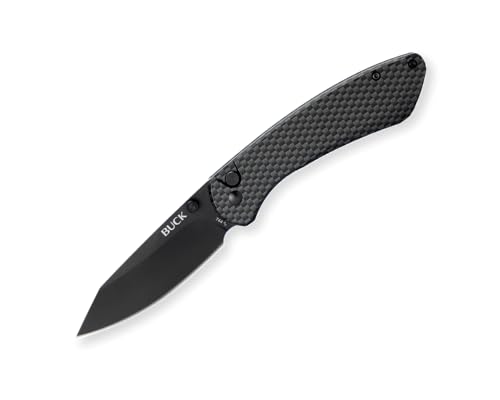 Buck Knives 744 Sovereign Button Lock Pocket Knife, Carbon Fiber - Image 1