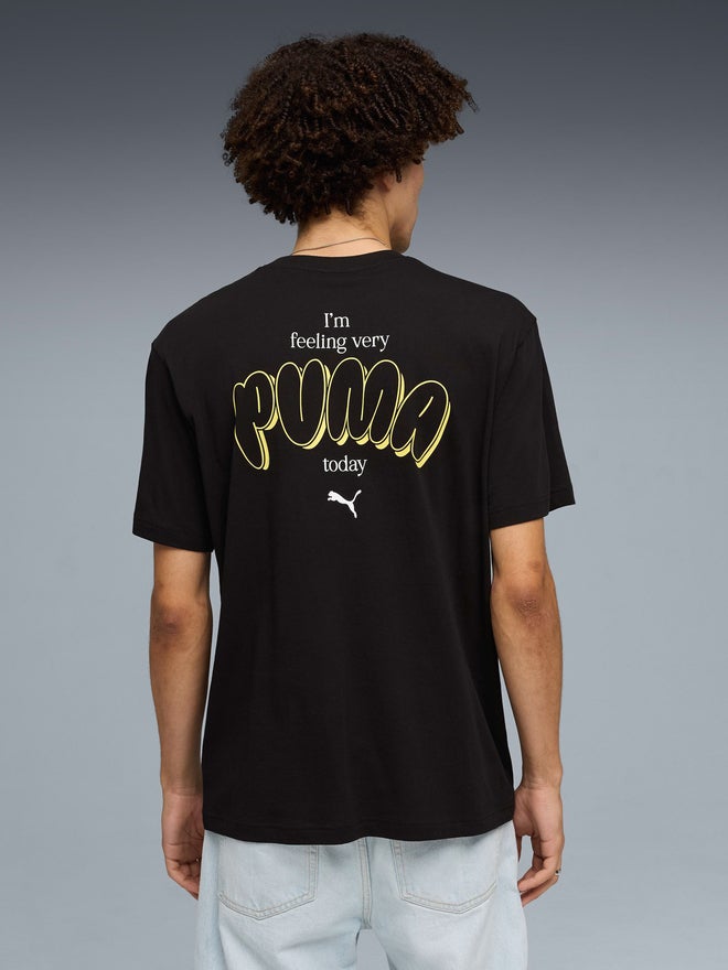 PUMA Men Black Graphic Print Relaxed Fit T-Shirt - Image 4