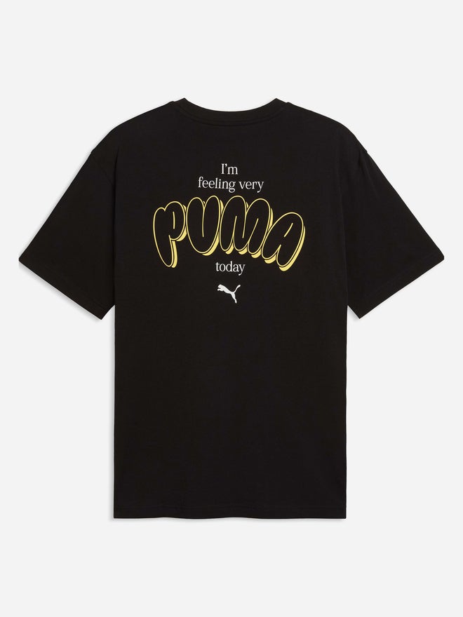 PUMA Men Black Graphic Print Relaxed Fit T-Shirt - Image 2