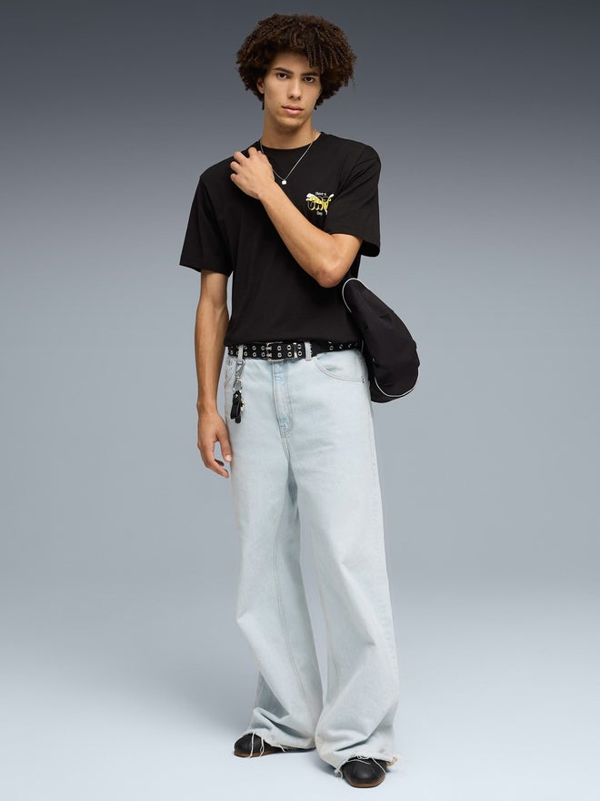 PUMA Men Black Graphic Print Relaxed Fit T-Shirt - Image 5