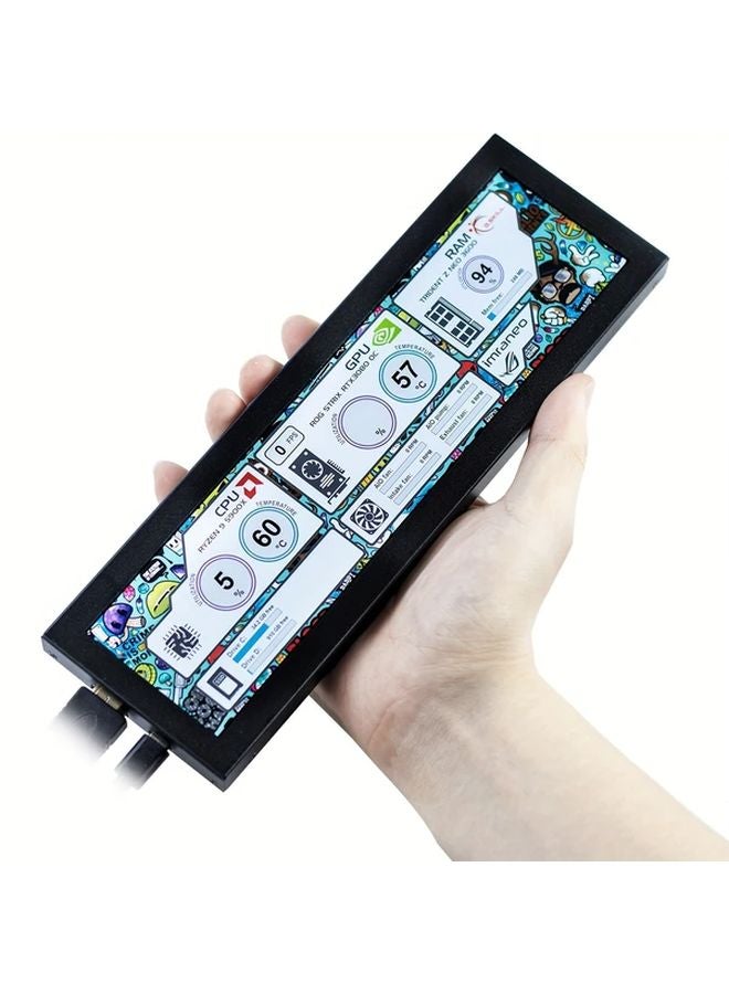 8.8 Inch USB Powered Secondary Monitor With AIDA64 Display Adjustable Height Mounting Bracket - Image 3