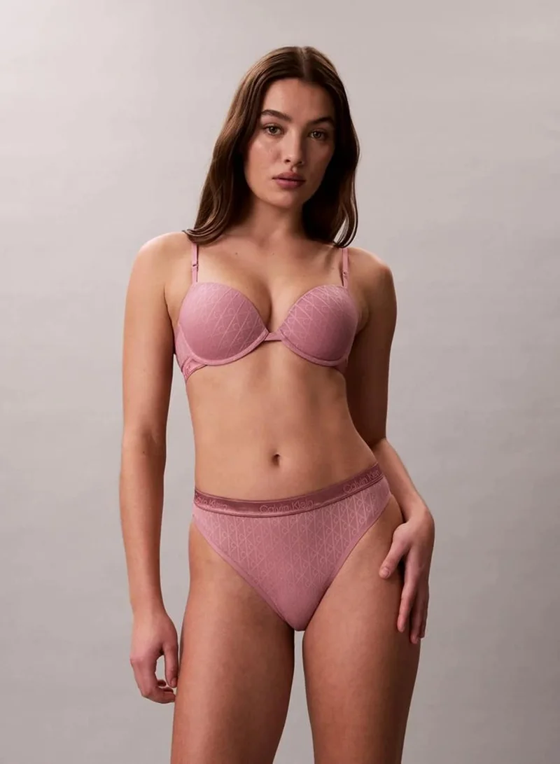 Lightly Lined Demi Bra - Icon Logo Lace
