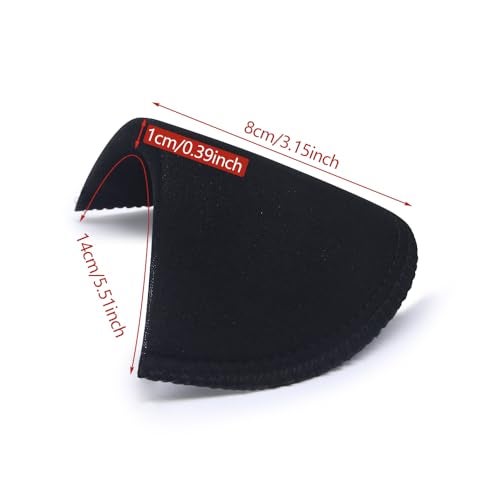 SEMINI 4 Pairs Black Covered Set-in Shoulder Pads Sewing Foam Pads for Blazer Suit Coat Jacket Clothes - Image 3