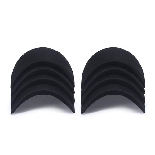 SEMINI 4 Pairs Black Covered Set-in Shoulder Pads Sewing Foam Pads for Blazer Suit Coat Jacket Clothes - Image 4