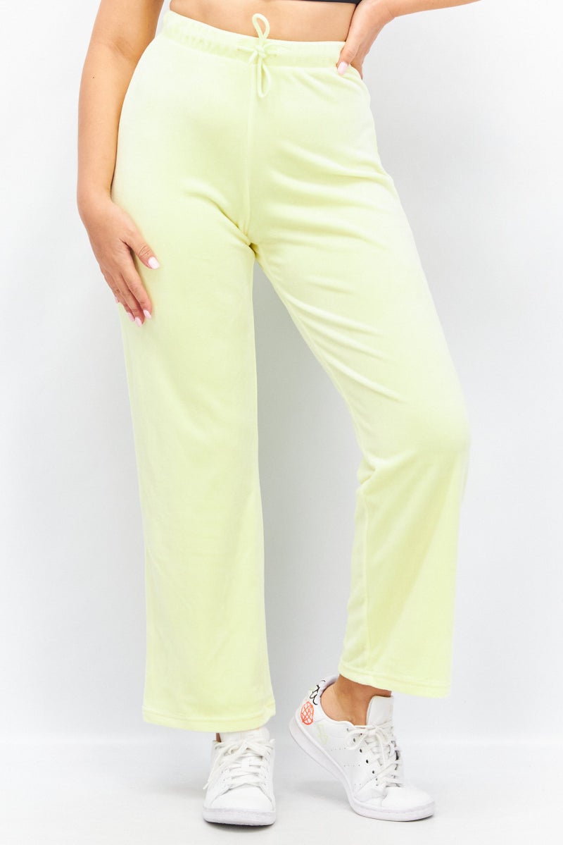 MONKI Women Regular Fit Drawstring Pants, Yellow - Image 1